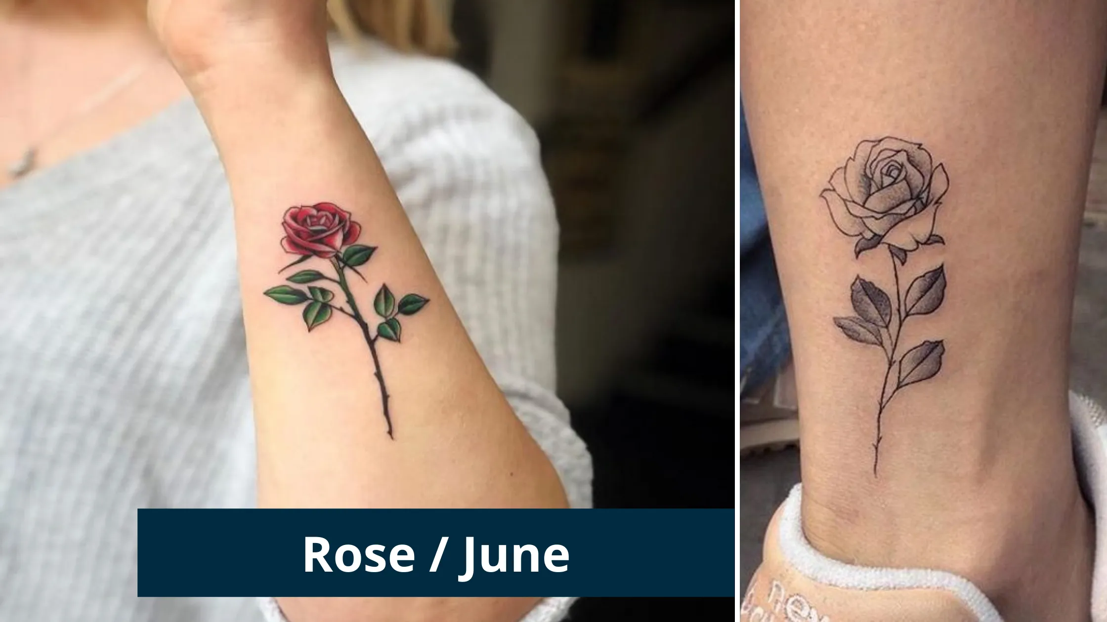Birth flowers tattoo ideas 2021 - Rose June