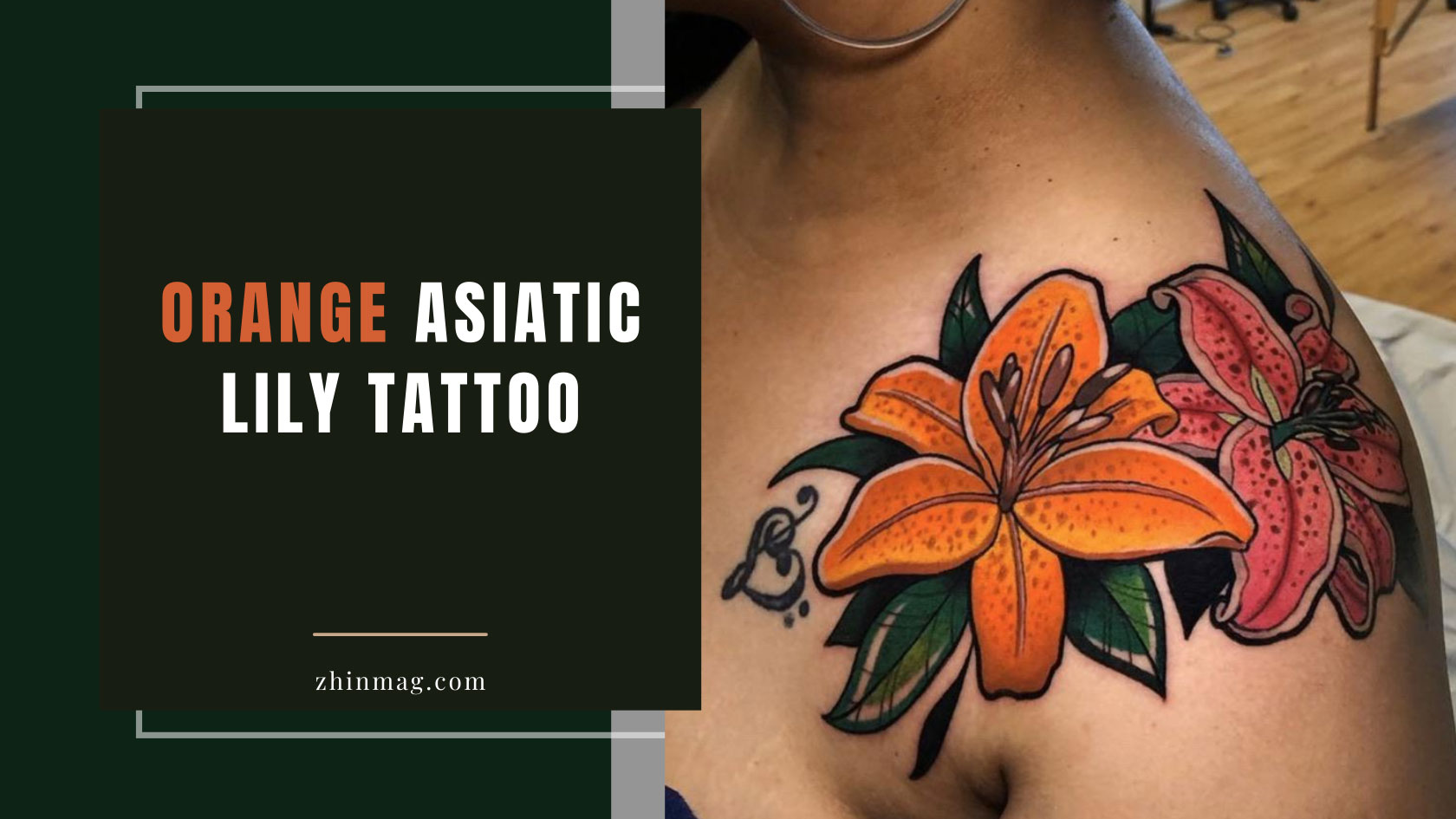 Orange Asiatic Lily Tattoo