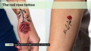 Female Rose Hand Tattoo-The red rose tattoo